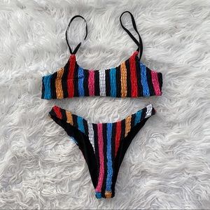 Striped Zaful Bikini Set